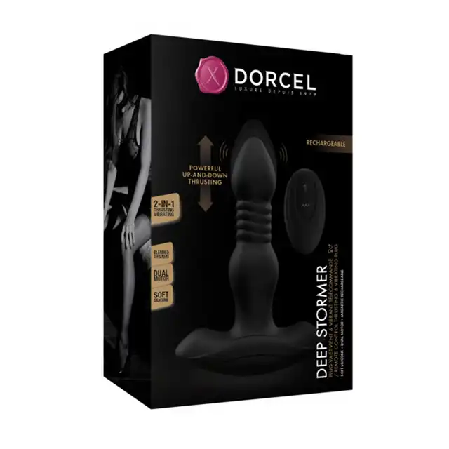 Dorcel - Deep Stormer - wibrujący plug z opcją ruchu góra-dół, niesamowita przyjemność i doznania
