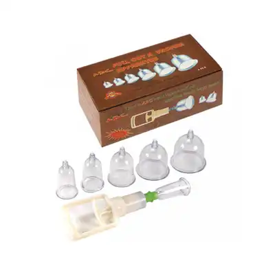 Rimba - Complete Cupping Set 6 Cups. Zestaw 6 ssących nakładem na sutki, waginę, piersi czy łechtaczkę.