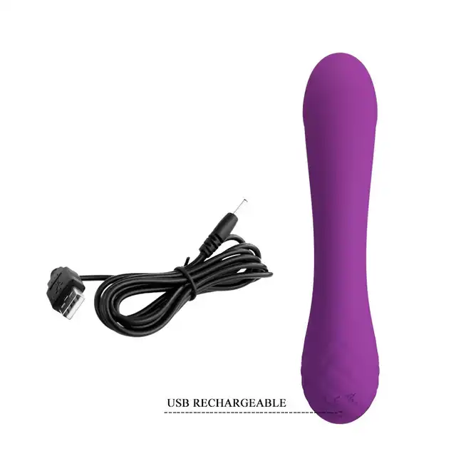 Pretty Love - Doreen USB. Fioletowy silikonowy wibrator do punktu G. Mega 12 trybów wibracji