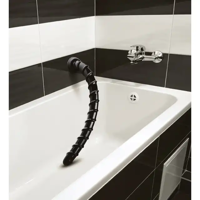 Hosed - Swirl Hose 46 cm Black Dildo. Mega długie giętkie dildo z przyssawką. Extra stymulacja.