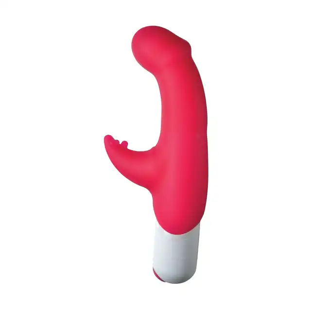 Stoys - Ashley Silicone Vibrator. Czerwony wibrator z króliczkiem. Świetna stymulacja punktu G. Mega Sale!