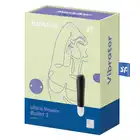 Satisfyer - Ultra Power Bullet 2 Black - mini wibrator o silikonowym wykończeniu. Mocne wibracje