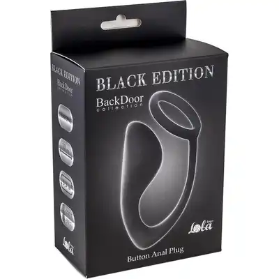 Plug-Button Anal Plug Black