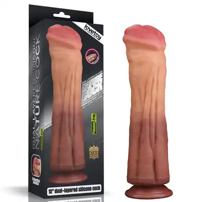 Lovety - Nature cock. Niesamowity podwójnie warstwowy silikon, jak skóra. Rozmiar królewski. Najwyższy stopień realności.