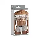 Male Power - Mini Short White  L/XL. Białe siateczkowe bokserki. 