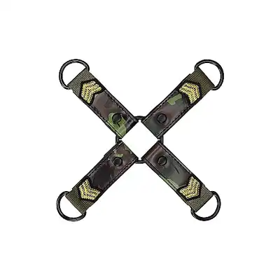 Ouch! -  Hogtie Connector Army Green. Uprząż do wiązania moro w stylu armii. Premium design. Ostatnia sztuka!