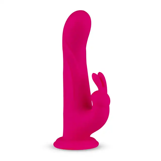 FeelzToys - Whirl-Pulse Rotating. Silikonowy wibrator z króliczkiem i przyssawką na pilota.  