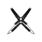 Ouch! - Men's Chain Harness - Skóra i metal. One Size - Czarny. Fetish Brand of the Year. Ostatnia sztuka!