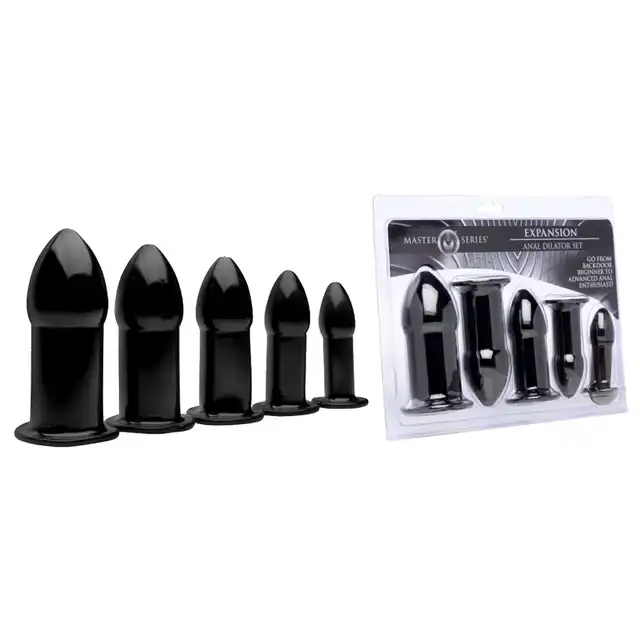 Master Series - Expansion Anal Dilator Set. Progresywny zestaw 5 korków analnych. Bardzo ergonomiczne i elastyczne 