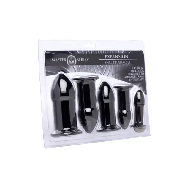 Master Series - Expansion Anal Dilator Set. Progresywny zestaw 5 korków analnych. Bardzo ergonomiczne i elastyczne 