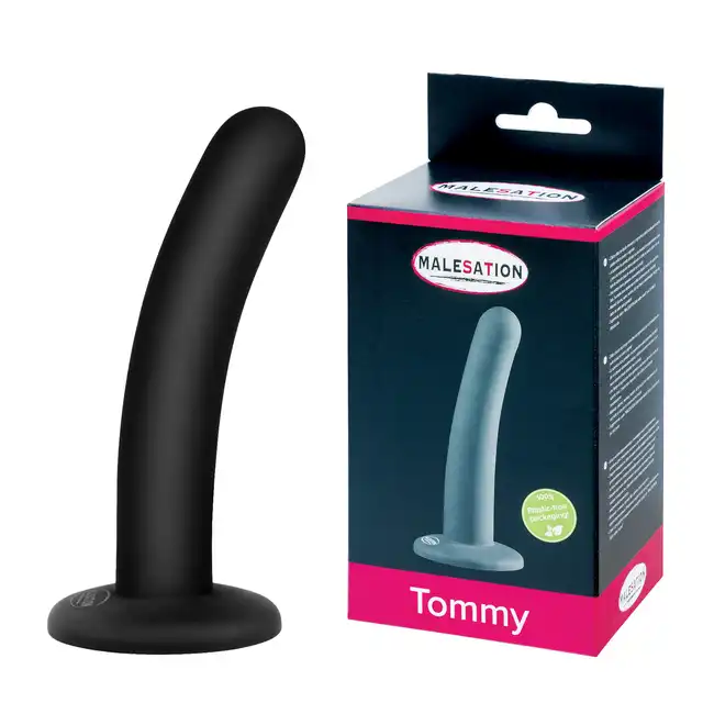Malesation - Tommy Dildo schwarz - dildo o ergonomicznej konstrukcji, bezwonny silikon
