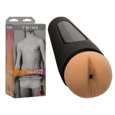 Man Squeeze - Twink. Ultraskyn Strker. Masturbator męski z regulowaną siłą ciasności i ssania. Teksturowane wnętrze.