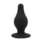 SilexD - Model 2 Silicone Plug M black. Termoreaktywna silikonowa wtyczka analna