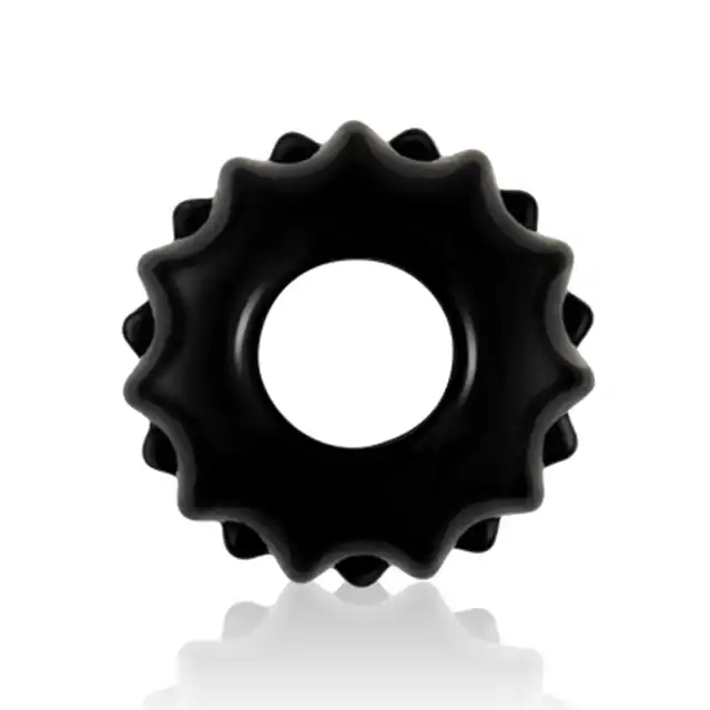 LoveToy - Power Plus Flexible Cock Ring - silikonowy ring na penisa, czarny, dłuższa erekcja, niesamowita przyjemność 