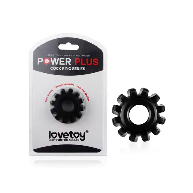 LoveToy - Power Plus Flexible Cock Ring - czarny, silikonowy ring na penisa, dłuższa erekcja, niesamowita przyjemność 