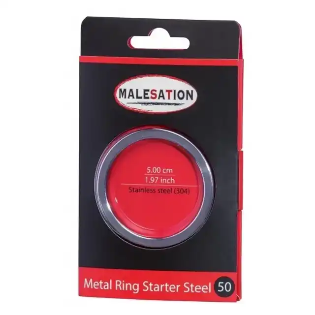 Malestation - Metal Ring Starter Stal 5 cm. Klasyczny elegancki ring erekcyjny ze stali nierdzewnej