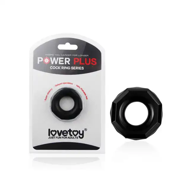 LoveToy - Power Plus Flexible Cock Ring - czarny, silikonowy ring na penisa, dłuższa erekcja, niesamowita przyjemność 