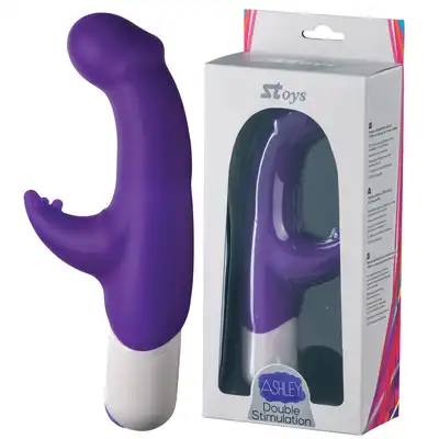 Stoys - Ashley Silicone Vibrator. Fioletowy wibrator do stymulacji punktu G i łechtaczki. Mega Sale!