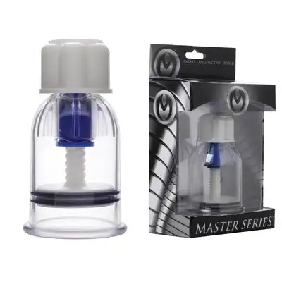 Master Series - Intake Anal Suction Device. Ekstremalna przyssawka analna z pokrętłem generującym podciśnienie 