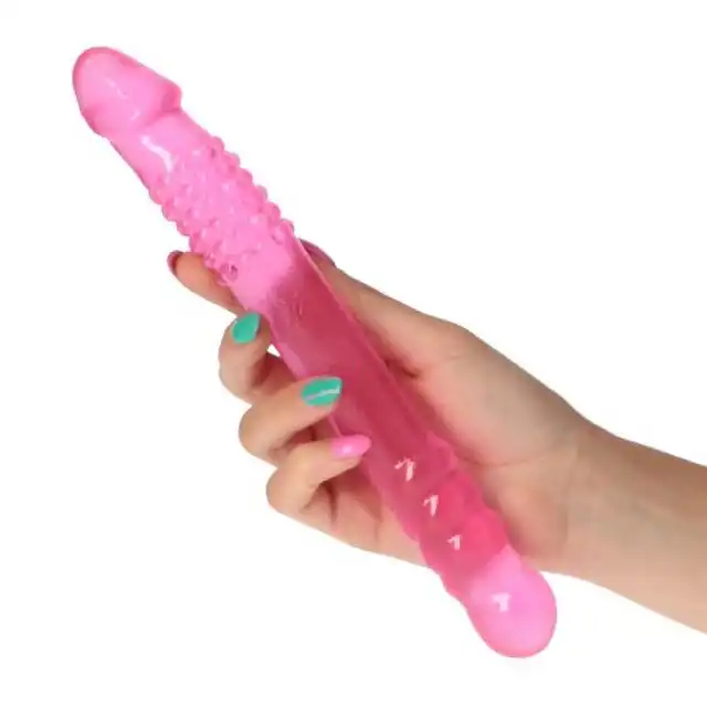 Toyz4Lovers - Twofold Pink. Dwustronne różowe elastyczne dildo 25,4 cm