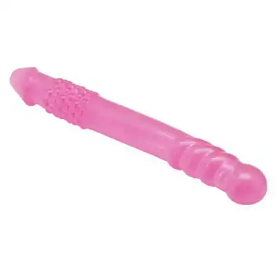 Toyz4Lovers - Twofold Pink. Dwustronne różowe elastyczne dildo 25,4 cm