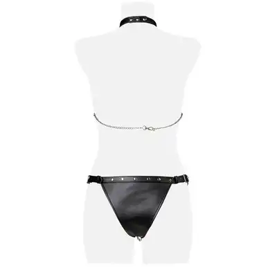 Grey Velvet - Przepiękny, profesjonalny i elegancki harness. 3 częściowy. Rozmiar uniwersalny XS-L