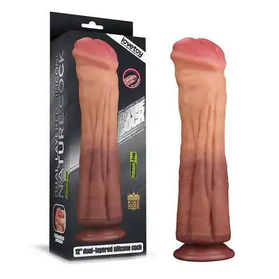 Lovety - Nature cock. Niesamowity podwójnie warstwowy silikon, jak skóra. Rozmiar królewski. Najwyższy stopień realności.