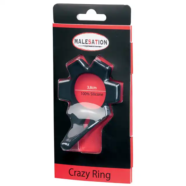 Malestation - Crazy Ring. Oryginalny ring na penisa ze stymulatorem krocza