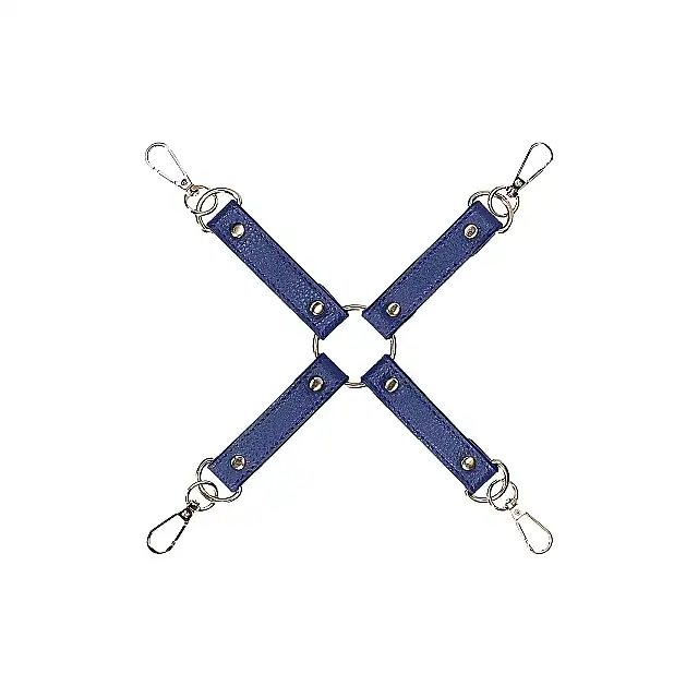 Ouch! -  Hogtie Connector Sailor Blue. Krzyżak do wiązania z extra motywem marynarskim. Ostatnia sztuka!