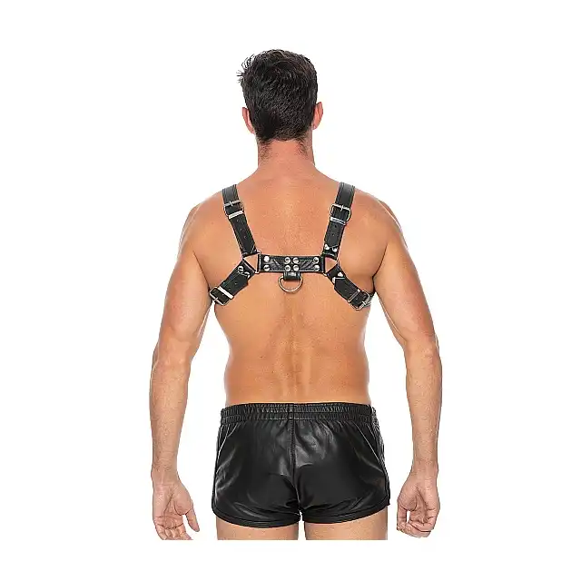 Ouch! - Chest Bulldog Harness - Męska uprząż. L/XL - Czarna. Fetish Brand of the Year 