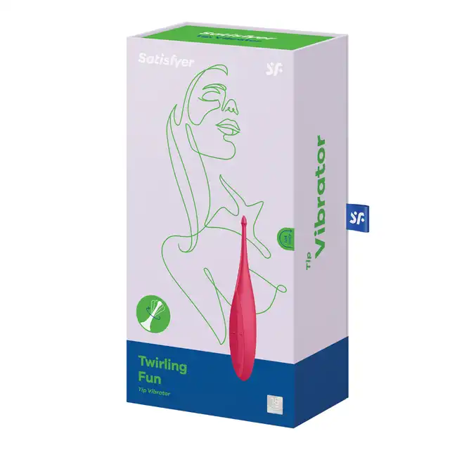 Satisfyer - Twirling Fun poppy red - wibrator z ruchomą, perfekcyjną końcówką. Satysfakcja gwarantowana
