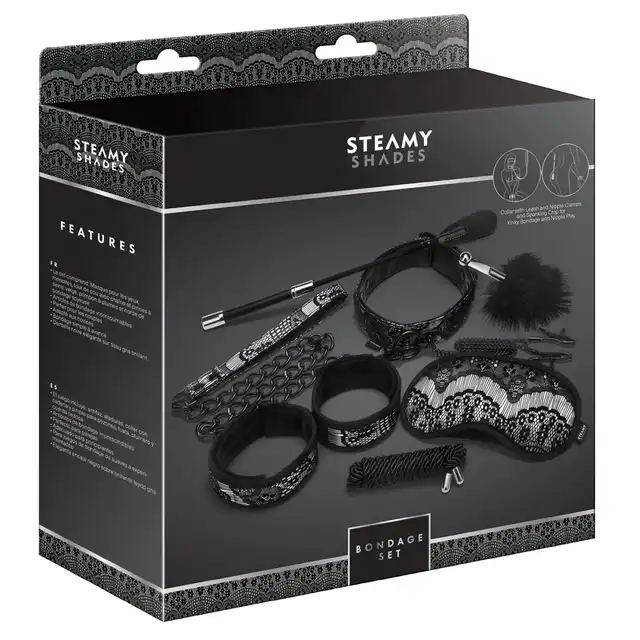 Steamy Shades - Bondage Set - zestaw do zabaw BDSM, luksus i jakość w jednym 