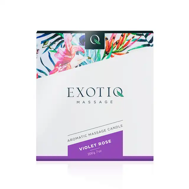 Exotiq - Violet Rose Candle 60 g. Świeca do masażu o zapachu fioletowej róży.