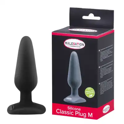 Malesation - Silicone Classic Plug M - korek analny, rozmiar M. Miękki, bezwonny