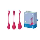 Satisfyer - Yoni Power 1 Red - zestaw kulek Gejszy. Ultra przyjemny silikon medyczny