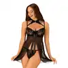 Obsessive - Elizenes babydoll i stringi. Seksowna babydoll z chokerem. S/M