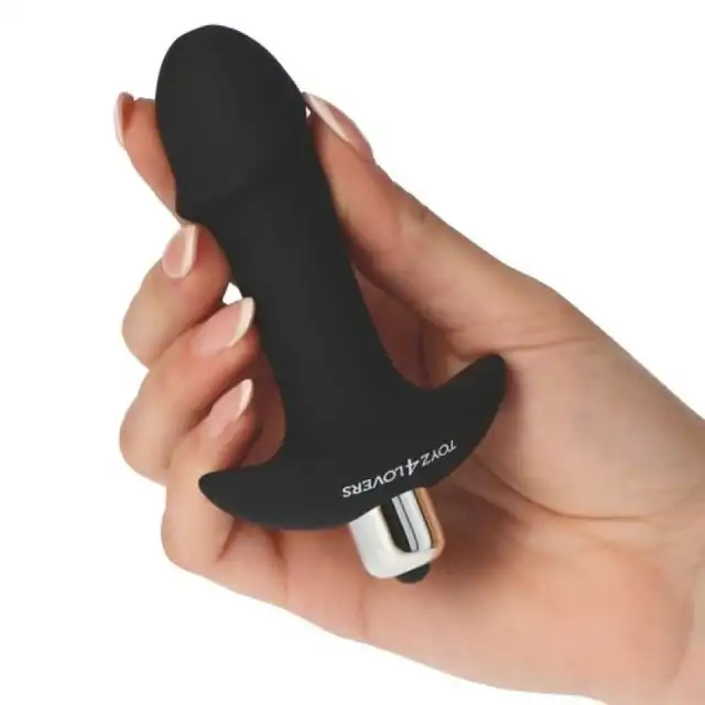 Elys - Anal Bow Real. Czarny stymulator prostaty. Mocne wibracje. Gładki silikon 