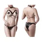 Grey Velvet - Przepiękny, profesjonalny i elegancki harness. 3 częściowy. Rozmiar uniwersalny XS-L