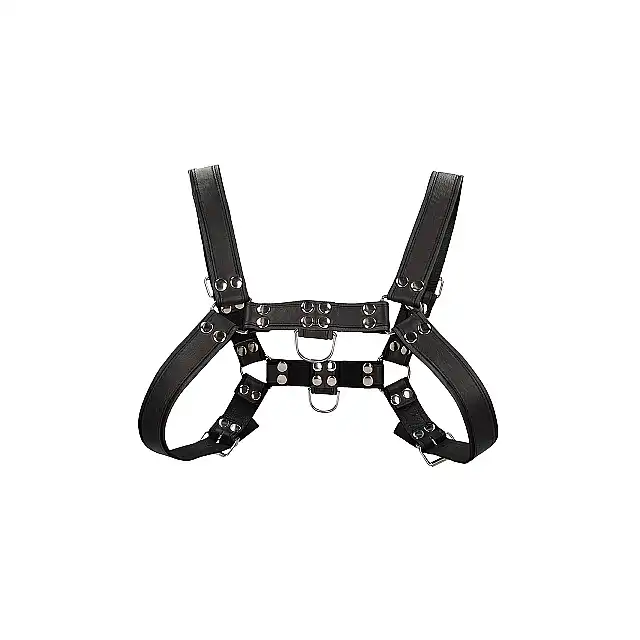 Ouch! - Chest Bulldog Harness - Męska uprząż. L/XL - Czarna. Fetish Brand of the Year 