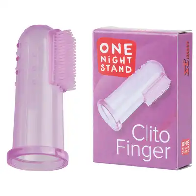 One Night Stand - Clito Finger Pink. Nakładka do stymulacji łechtaczki, żelowa szczoteczka z włoskami. Idealna.