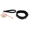 Bad Kitty - Colar With Leash. Elegancka obroża ze smyczą i elementami różowego złota 