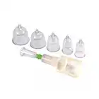 Rimba - Complete Cupping Set 6 Cups. Zestaw 6 ssących nakładem na sutki, waginę, piersi czy łechtaczkę.