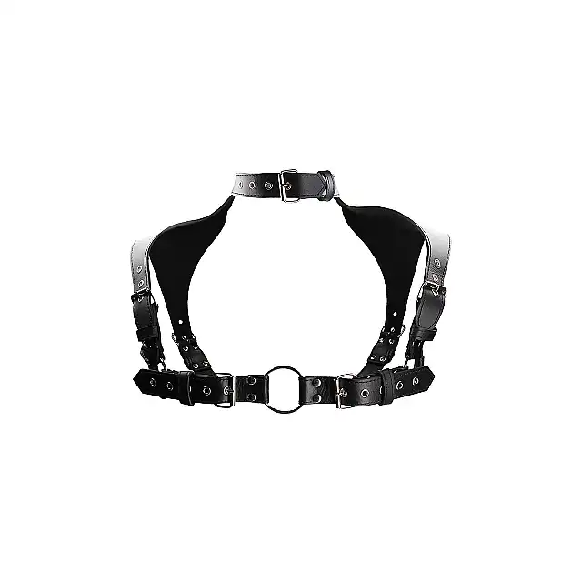 Ouch! - Men Harness with Neck Collar - One Size - Czarna. Fetish Brand of the Year