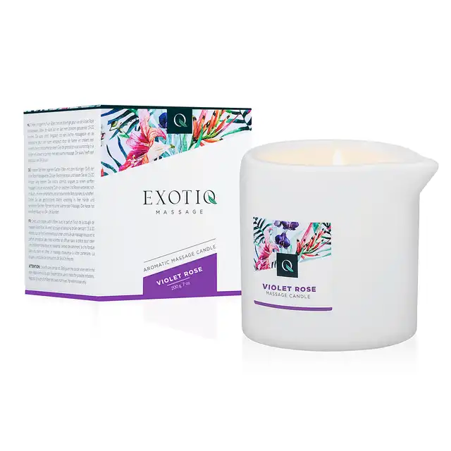 Exotiq - Violet Rose Candle 60 g. Świeca do masażu o zapachu fioletowej róży.