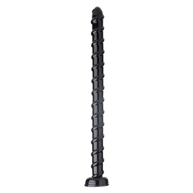 Hosed - Swirl Hose 54 cm. Mega dildo dla mega emocji. Czarne, elastyczne, z mocną przyssawką.