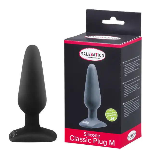 Malesation - Silicone Classic Plug M - korek analny, rozmiar M. Miękki, bezwonny