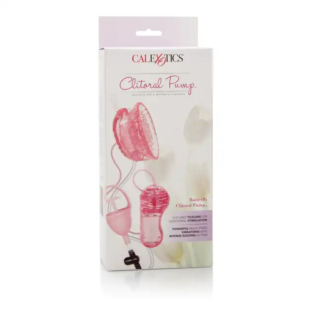  Calexotics - Butterfly Clitoral Pump. Pompka do łechtaczki w kształcie elastycznego motylka. Mocne wibracje 
