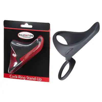 Malestation - Cock-Ring Stand-Up. Unikalny podwójny ring na penisa z podparciem dla członka 