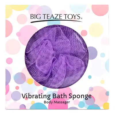 Big Teaze Toys - Bath Sponge Vibrating Purple. Zestaw gąbeczki do kąpieli i wibratora. Mega Sale!