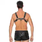 Ouch! - Chest Bulldog Harness - Męska uprząż. L/XL - Czarna. Fetish Brand of the Year 